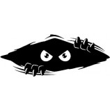 Décalcomanies de voiture - Funny Monster Sticker pour voitures, camions, bosses et voitures de sport - Grand autocollant de pare-chocs en vinyle noir Made in USA - Shredder