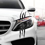 Adesivi per auto Mostro riflettente artiglio graffi Faro paraurti adesivo decalcomania impermeabile (nero)