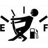 Adesivi per auto divertenti Decalcomania ad alto consumo di gas Indicatore del carburante Adesivi vuoti Fit Auto, camion, moto, SUV (nero)