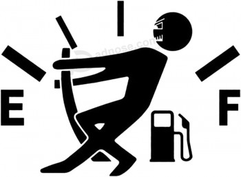 Funny Car Stickers High Gas Consumption Decal Fuel Gage Empty Stickers Fit Car, Trucks, Motorcycle, SUV (Black)