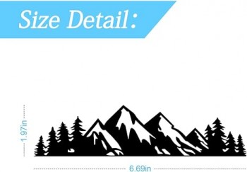 7 inch Snow Mountain Tree Stickers for Car, Mountains Graphic Logo Decals, Premium Badge Decals for Car Trunk Tailgate Emblem