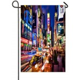 Lampadaires en longue exposition Double face Premium Drapeau de jardin, drapeaux de jardin décoratifs de bienvenue - 18 x 12 pouces Double drapeau de maison de bienvenue