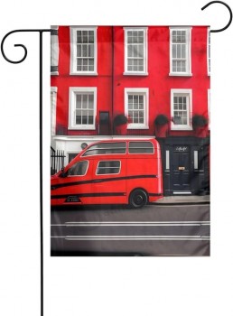 London Street Garden Flag 12x18 Inch Dubbelzijdig Memorial Day Independence Day Tuinvlag voor Yard Outdoor Decoratie