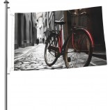 Bandera 2x3 pies Bandera de impresión a doble cara Bandera interior al aire libre Bandera de jardín de vacaciones Bandera de calle Bicicleta de bienvenida Banderas de patio para ja