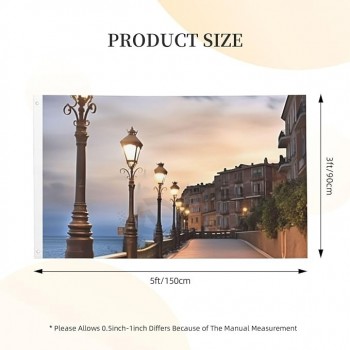 Drapeau 3X5 Ft Lampadaire Drapeau Maison Drapeau Drôle Vacances Bannière Double Face Vertical Extérieur Drapeau Drapeaux de Jardin d’été avec œillets en laiton