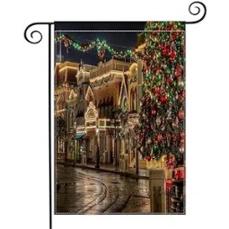 Boom Geschenken Kerst Straatverlichting Schoonheid Vakantie Welkom Tuin Vlag, Verticale Dubbelzijdige Tuin Decoraties 12 X 18 Huis Yard Vlaggen