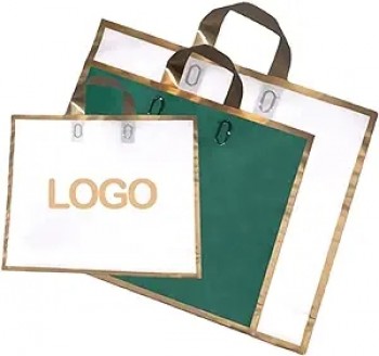 100pcs Paper Personalized Bags Custom Logo High-end Hot Stamping Printing Clothing Gift Shopping Bag Customized Plastic Bag