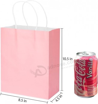 100 Pack 10.5x8.5x4.5 Inch Geschenktassen, Papieren Zakken Met Handvatten, Papieren Tassen, Verjaardagscadeautas, Cadeautassen Bulk, Papieren Lunchtassen, Feesttassen