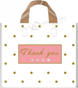 Dank u Tassen Boodschappentassen, 50 Pack Bulk Merchandise Bags Plastic Boutique Bags voor Kleine Bedrijven Retail Tassen voor Klanten Feesten