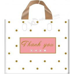 Sacs de remerciement Sacs à provisions, Paquet de 50 sacs de marchandises en vrac Sacs en plastique Boutique pour les petites entreprises Sacs de vente au détail pour les fêtes des