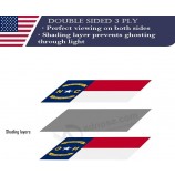 Double face drapeau de l’État de la Caroline du Nord 3x5 fabriqué aux États-Unis en plein air robuste 3 plis polyester Caroline du Nord NC drapeaux avec blanc