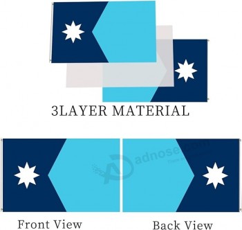 3x5 New Minnesota State Flag Outdoor Double Sided MN State Flags Banner Heavy Duty 3 Ply Polyester Material with 2 Metal Grommets