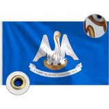 Bradford brodé Louisiane drapeau de l’État 4x6 pieds extérieur, Heavy Duty LA Louisiane drapeaux Made in USA, drapeau de l’État de Louisiane avec 2 œillets en laiton