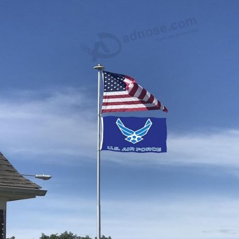 空軍の翼の軍事旗3x5屋外アメリカ製-両面3プライヘビーデューティーアメリカ空軍の翼の旗バナーの外側用