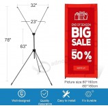 2 Pack X Frame Banner Stand si adatta a qualsiasi banner di dimensioni regolabili da 23 