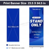 Banner retrattile Stand Solo Banner retrattile Roll Up Banner Stand per display Stand fieristico Retrattile Sign Stand 24×63 pollici