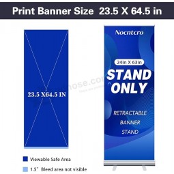 Retractable Banner Stand Only Retractable Banner Roll Up Banner Stand for Display Trade Show Stand Retractable Sign Stand 24×63 Inch
