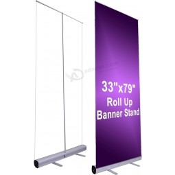 33"x79" Aluminum Retractable Roll up Banner Stand Conference Display Trade Show Promotion Sign