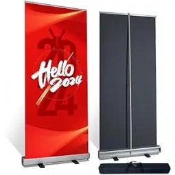33.5"x80" (1 UNIT) Heavy-Duty Retractable Banner Stand with Padded Canvas Bag (Stand ONLY)