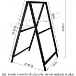 24 x 36 дюймов A Frame Sign Двусторонняя складная сэндвич-доска Сверхпрочная выдвижная вывеска на тротуаре для наруж