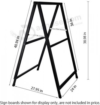 24 x 36 Inch A Frame Bord Dubbelzijdig Opvouwbaar Sandwich Board Heavy Duty Slide-in Stoep Uithangbord voor Buiten Straatreclame Poster