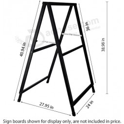 24 x 36 pollici A Frame Sign Sandwich Board pieghevole su entrambi i lati Heavy Duty Slide-in Sidewalk Signboard per esterni Street Advertising Poster