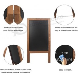 Segno lavagna 40x20 '' Segni lavagna per esterni Segno Sandwich Board Segno in legno A Frame Marciapiede Segno Grande lavagna in piedi con liquido
