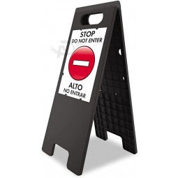 Sign Customizable A-Frame Outdoor Sandwich Board, Double Sided with Weather Resistant Plastic Protective Cover Inserts - Signage Stand