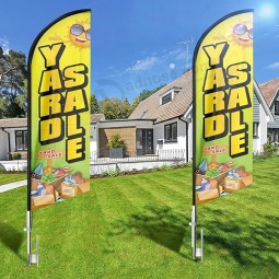 Yard Sale Feather Flag Stock Kit and Ground Stake, 11FT Advertising Swooper Business Sign Комплект флагштока для дворовой распродажи