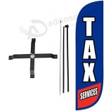 LookOurWay Feather Flag Ensemble complet sur le thème des services financiers avec poteaux et base X-Stand, 5 pieds