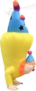 ピエロインフレータブルコスチュームピエロブローアップスーツパーティーゲームピエロコスチュームコスプレファンシーコスチュームジャンプス
