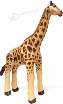 Jet Creations 36" Tall Inflatable Giraffe Toy Figure with Brown Spots, Realistic Wildlife Safari Animal for Party Decoration, Pool, Birthday