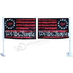Набор из 2 Betsy Ross 1776 We The People Черный и красный грубый текс трикотажный нейлон двусторонний 12x18 12