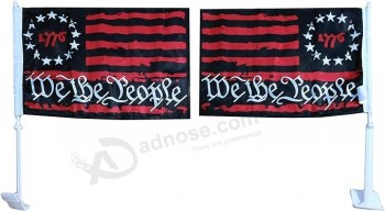 2팩 Betsy Ross 1776 We The People Black & Red Rough Tex 니트 나일론 양면 12x18 12
