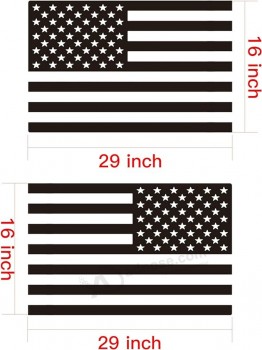 Decalcomanie della bandiera americana del finestrino laterale per camion SUV auto, adesivo in vinile universale nero opaco degli Stati Uniti Strumenti di installazione gratuiti (un