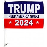 keep america Auto flagge fahrzeug auto fenster dekor halterung halterung clip auf kleinem wandteppich Pro trump 2024 maga bandera para carros outdoor pole