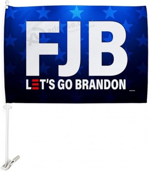FJB Lets Go ブランドン カー フラッグ ビークル オート ウィンドウ デコレーション マウント ブラケット クリップ スモール タペストリー プロ トラン