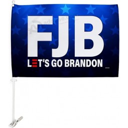 FJB Lets Go Brandon Автомобильный флаг Автомобиль Декор окна Крепление Кронштейн Зажим Маленький гобелен Pro Trump 2024 MAGA 