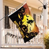 Dubbelzijdige Halloween-vlag 3x5 ft, Tuinvlaggen Decoratie Trick or Treat, Halloween-decoraties Enge glimlach Pompoenvlag Indoor Outside Decor