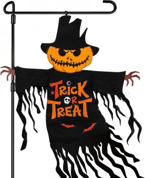 Halloween Gartenflagge Außendekorationen für draußen doppelseitig bedruckt, Kürbisgeist Winter Hof Flaggen Haus Hof saisonale Dekoration 22 x 23