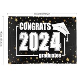 Bandiere 3x5 Bandiera Esterna Congratulazioni 2024 Bandiere Laureati 3x5 Bandiere uniche per esterni Per Camera Teen Wall Art Per Esterno 3x5 Ft