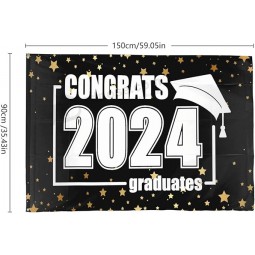 Bandiere 3x5 Bandiera Esterna Congratulazioni 2024 Bandiere Laureati 3x5 Bandiere uniche per esterni Per Camera Teen Wall Art Per Esterno 3x5 Ft
