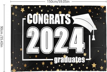 Bandiere 3x5 Bandiera Esterna Congratulazioni 2024 Bandiere Laureati 3x5 Bandiere uniche per esterni Per Camera Teen Wall Art Per Esterno 3x5 Ft