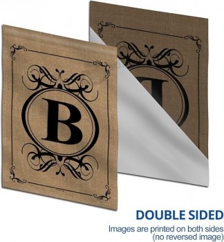 Classico monogramma lettera B giardino bandiera, doppia faccia famiglia cognome iniziale yard bandiere - personalizzato benvenuto Home Decor