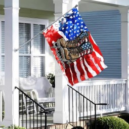 Bandiera Freedom Boots 3x5 Ft 4 luglio Bandiera del Giorno dell'Indipendenza Poliestere Double Sided Mirror Print Bandiere del Veterans Day