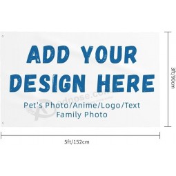 Custom Flags Design Your Own Text/Logo/Photo,Customizable Gifts Personalized Flag 3X5Ft