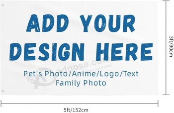 Custom Flags Design Your Own Text/Logo/Photo,Customizable Gifts Personalized Flag 3X5Ft