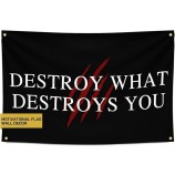 Tridente de oro Destruye lo que te destruye Banner de gimnasio motivacional - Inspira tu entrenamiento con este banner - Decoración de pared de fitness perfecta para gimnasio