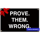 Bewijs ze ongelijk Vlag Gym motiverende banner vlag 3x5 FT Fitness, training en lichaamsbeweging inspiratie, binnen of buiten muur opknoping College