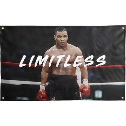 Mike Tyson Poster | 3x5 Vlag | Sportschool Motivatie Fitness Poster | Duurzaam Cool Wandtapijt | Man Cave Wall Decor met metalen doorvoertules